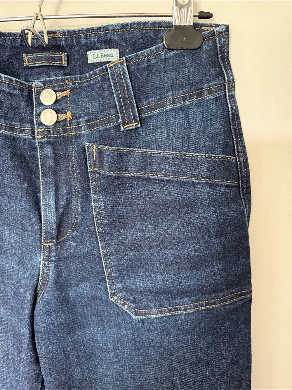 L.L. Bean Women's Straight Leg Jeans in Dark Indigo